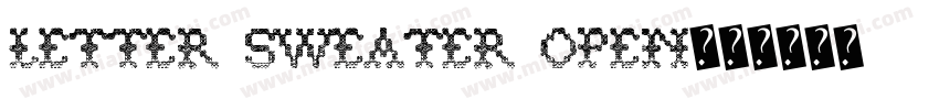 Letter Sweater Open字体转换